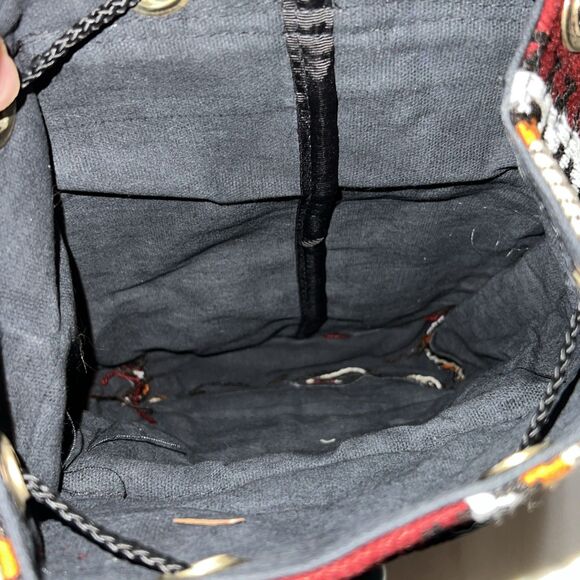 LUCAS Southwest Blanket Small Backpack Woven Red Orange Embroidered KEELA - Picture 8 of 12